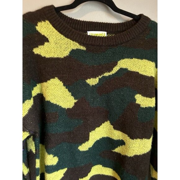 Oversized Camo Easy Crewneck Sweater, Yummy Sweater Co. Medium - Picture 3 of 5
